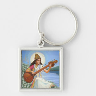 Göttin Sarasvati Schlüsselanhänger