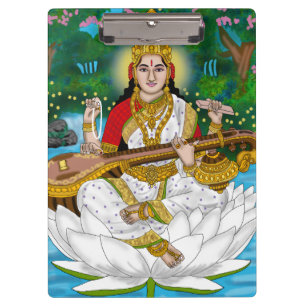 Göttin Saraswati  Klemmbrett