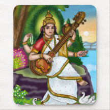 Göttin Saraswati-Mauspad