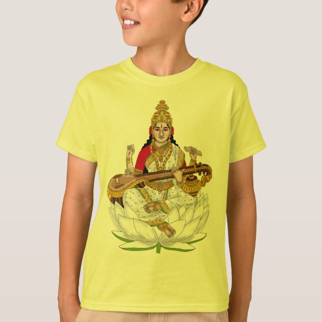Göttin Saraswati T-Shirts (Vorderseite)