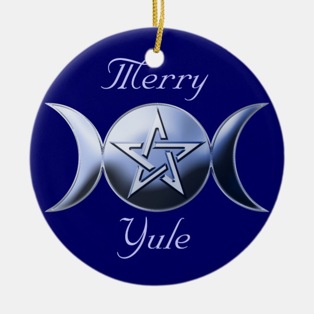 Göttin-Symbol-Baum-Verzierungskreis Keramik Ornament (Vorne)