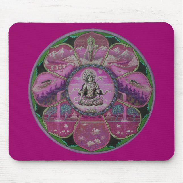 Göttin-Tara-Mandala Mousepad (Vorne)