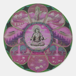 Göttin-Tara-Mandala Runder Aufkleber