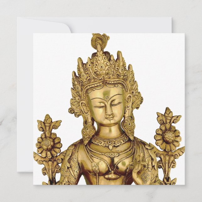 Göttin-Yoga-Tibet-Kunst-Frieden Taras Buddha Einladung (Vorderseite)