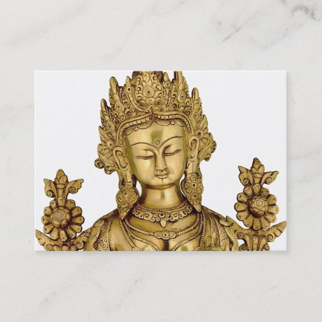 Göttin-Yoga-Tibet-Kunst-Frieden Taras Buddha Visitenkarte (Vorderseite)