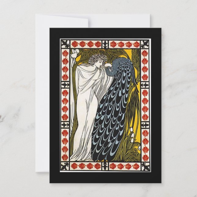 Göttinu. Pfautoga-Party Einladung (Vorderseite)