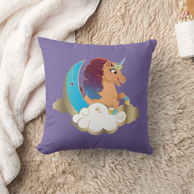 Göttlich das Einhorn | Mond und Wolken Kissen (Decke)