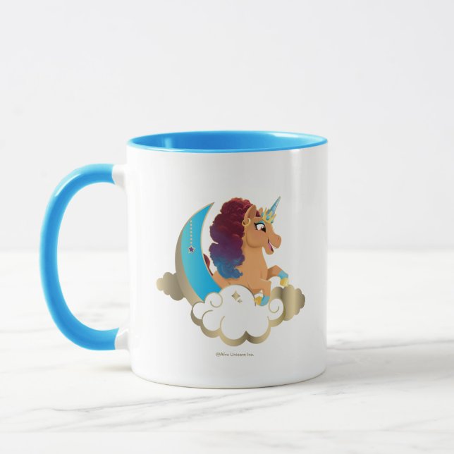 Göttlich das Einhorn | Mond und Wolken Tasse (Links)