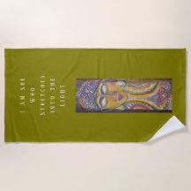 Göttlich Weiblicher Buddha Original Kunst Handtuch