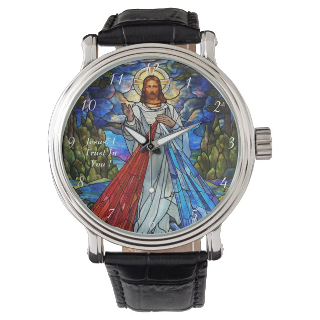 Göttliche Barmherzigkeit Armbanduhr (Vorderseite)