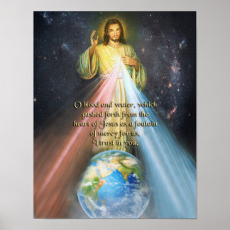 Göttliche Barmherzigkeit Ehrfurcht Image. Poster