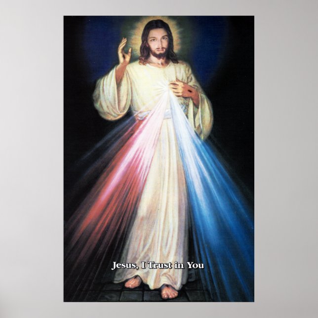 Göttliche Barmherzigkeit Ehrfurcht Image. Poster (Vorne)