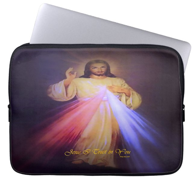 Göttliche Barmherzigkeit Gold Laptopschutzhülle (Vorderseite)