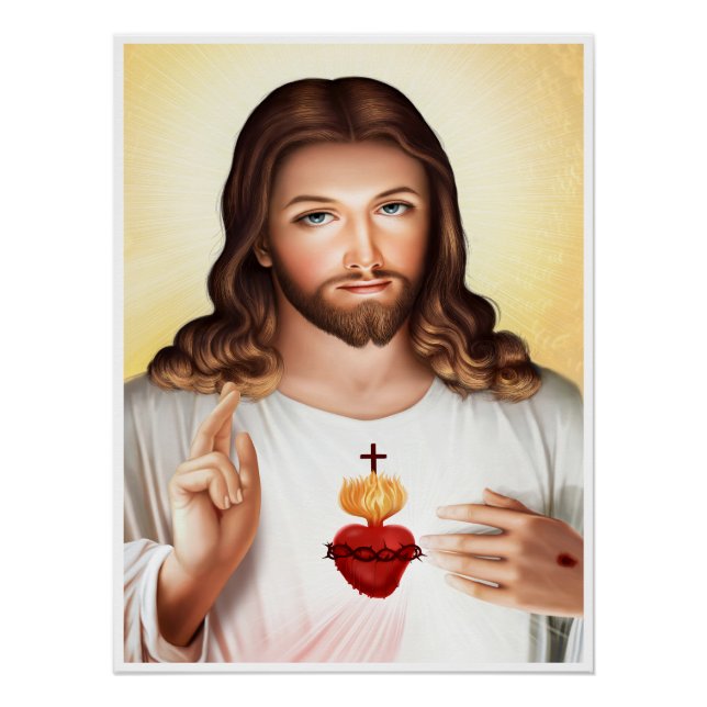 Göttliche Barmherzigkeit Jesu Heiligen Herzens Poster (Vorderseite)