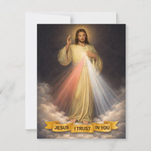 Göttliche Barmherzigkeit Jesu Rosenkranz Gebet Rel Mitteilungskarte