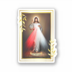 Göttliche Barmherzigkeit Jesus Christus heilige He Aufkleber