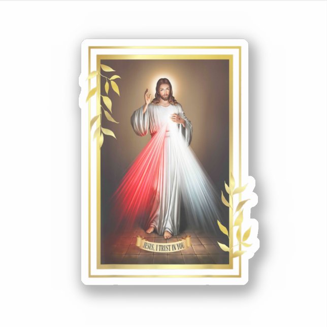 Göttliche Barmherzigkeit Jesus Christus heilige He Aufkleber (Vorderseite)
