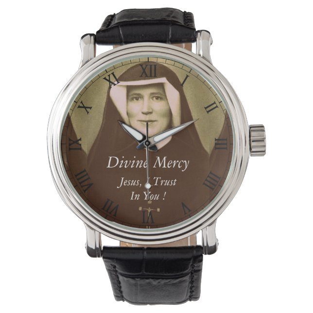 Göttliche Barmherzigkeit Jesus, ich vertraue auf d Armbanduhr (Vorderseite)