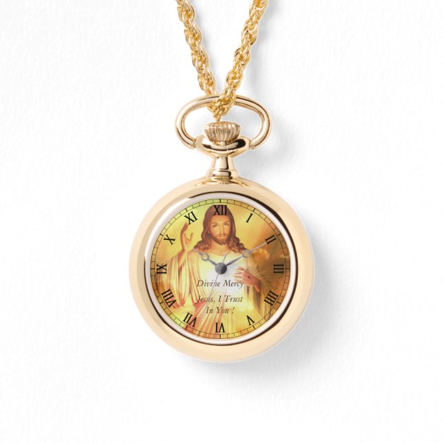 Göttliche Barmherzigkeit Jesus, ich vertraue auf d Armbanduhr (Vorderseite)