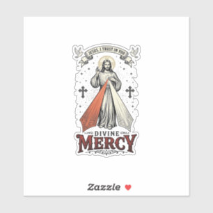 Göttliche Barmherzigkeit Jesus ich vertraue auf Di Aufkleber