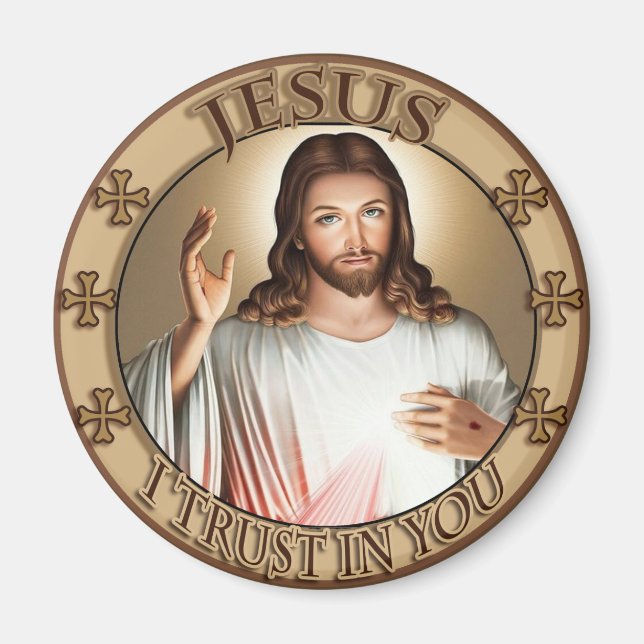 Göttliche Barmherzigkeit Jesus vertraue ich auf eu Magnet (Vorne)