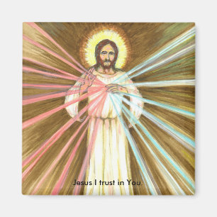 Göttliche Barmherzigkeit-Jesus vertraue ich auf Si Magnet