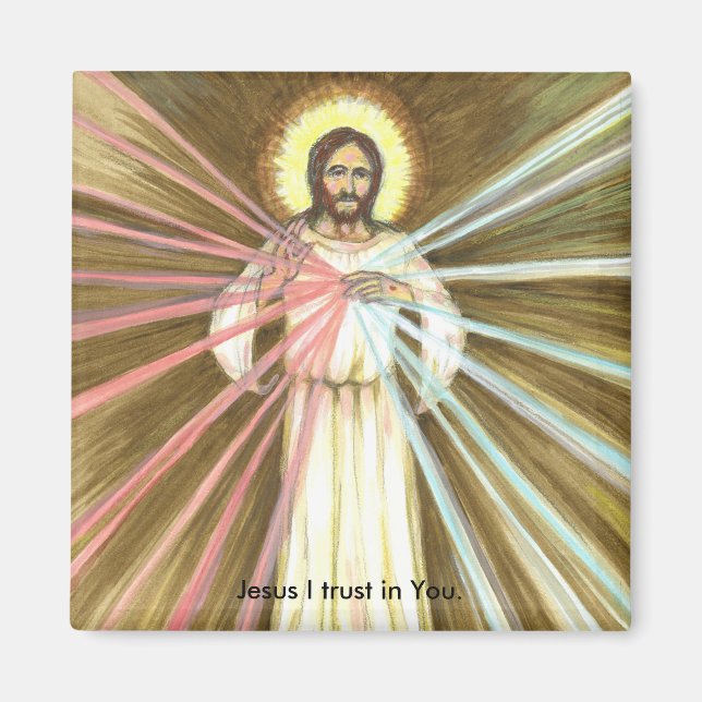 Göttliche Barmherzigkeit-Jesus vertraue ich auf Si Magnet (Vorne)