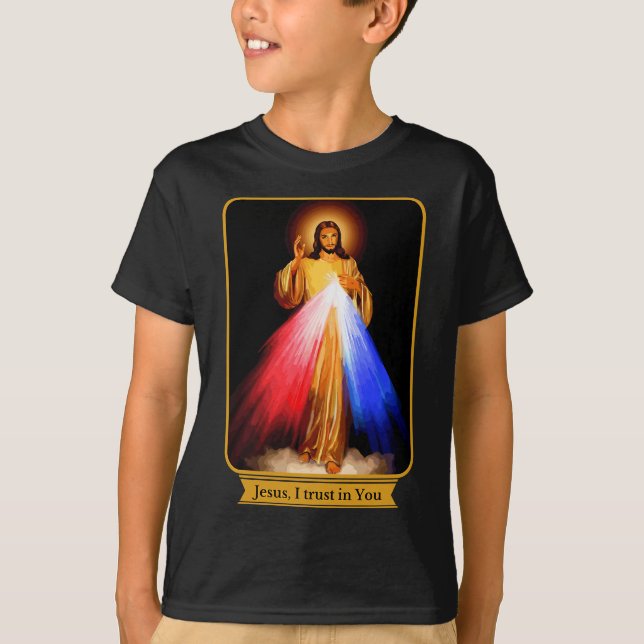 Göttliche Barmherzigkeit Jesus vertraue ich dir ka T-Shirt (Vorderseite)