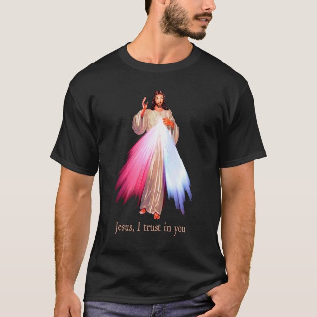Göttliche Barmherzigkeit Jesus vertraue ich dir T-Shirt (Vorderseite)