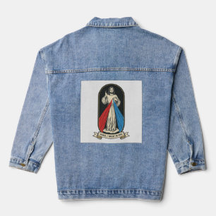 Göttliche Barmherzigkeit Jesus Vintage Jeansjacke