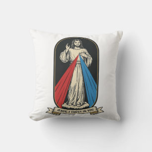 Göttliche Barmherzigkeit Jesus Vintage Kissen