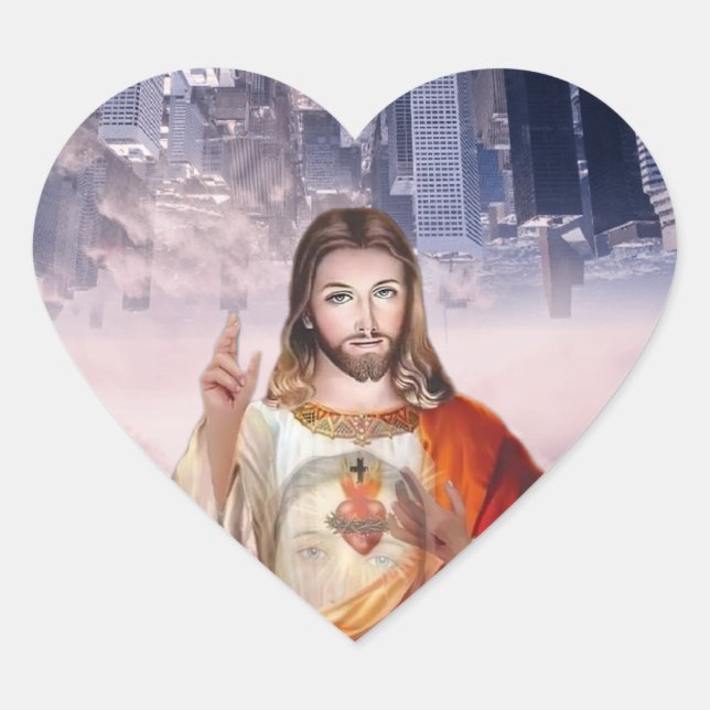 Göttliche Barmherzigkeit, St. Faustina, Jesus, dem Herz-Aufkleber (Vorderseite)