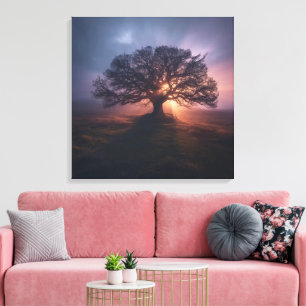 Göttliche Baum-Wandkunst Spiritueller Heiliger Bau Leinwanddruck