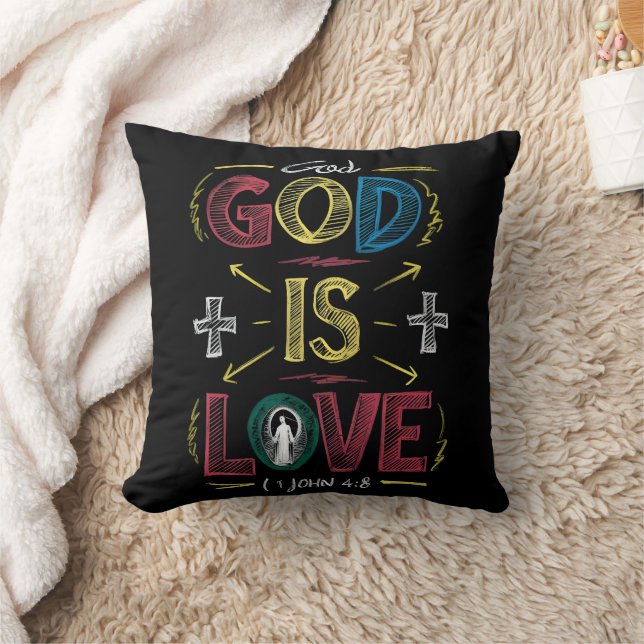 Göttliche Bekräftigung: Gott ist Liebe Kissen (Decke)