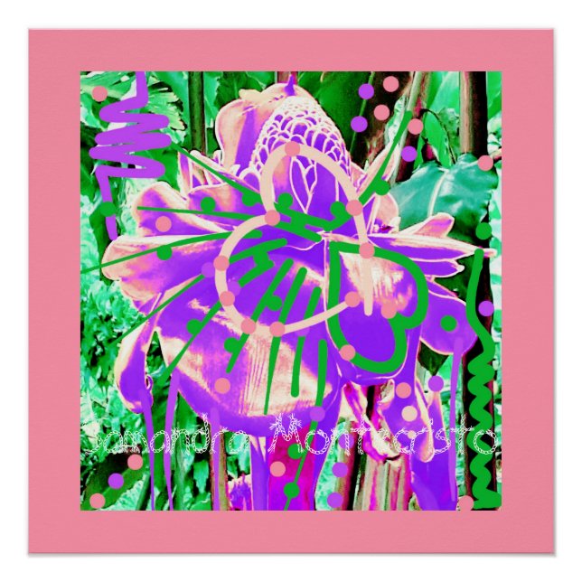 Göttliche Blume Große Liebe Glossenplakat Poster (Vorderseite)
