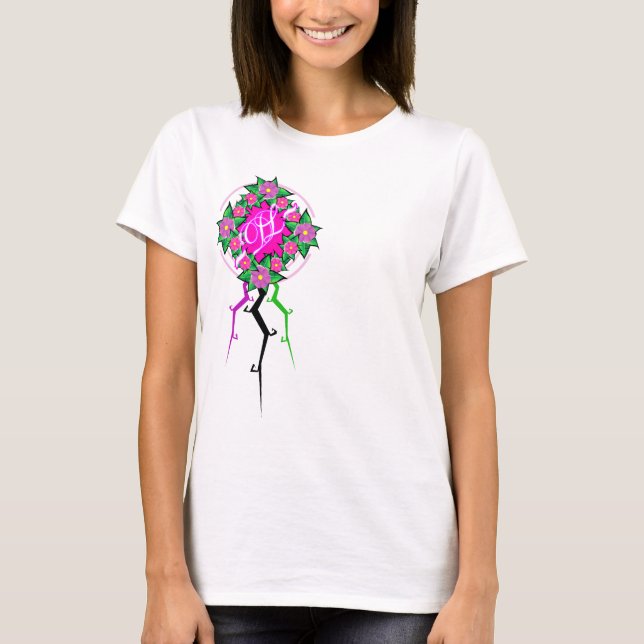 Göttliche Blumen-Krone T-Shirt (Vorderseite)