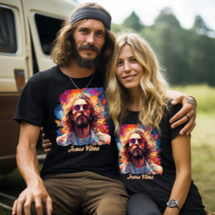 Göttliche Dualität: Moderner Hippie-Psychedelische T-Shirt