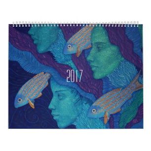 Göttliche feminine, gemalte Mädchen fantasy surrea Kalender
