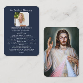 Göttliche Gnade katholische Jesus Beerdigung Gebet Visitenkarte