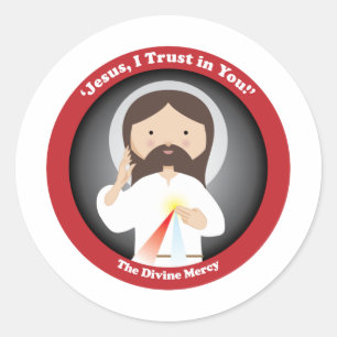 Göttliche Gnade von Jesus Runder Aufkleber