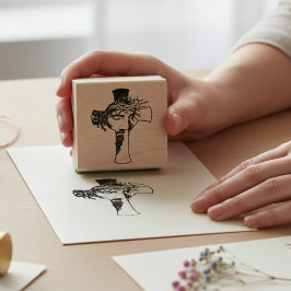 Göttliche Impressionen - Jesus und die Kreuzholzku Gummistempel