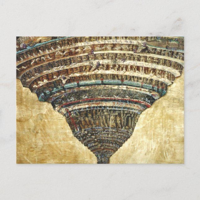 Göttliche Komödie von Sandro Botticelli Postkarte (Vorderseite)