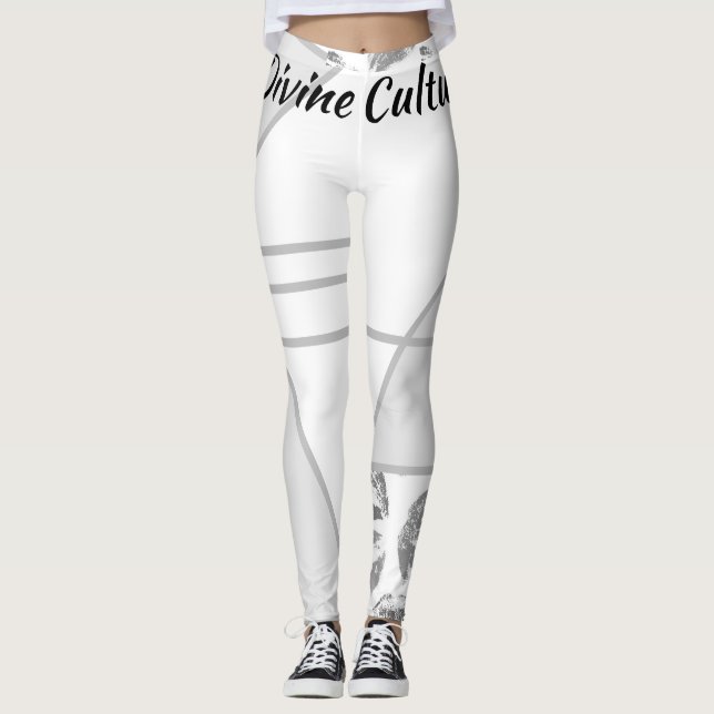 Göttliche Kultur Big Kisses Gray Bliss Leggings (Vorderseite)