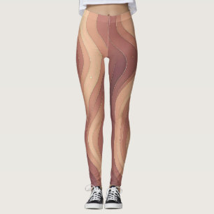 Göttliche Kurven – Elegante feminine Linienkunst-L Leggings