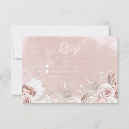 Göttliche schöne Dusty Rose Blush Wedding RSVP Karte