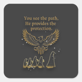 Göttliche Sicht spirituelle Accessoire-Kollektion Quadratischer Aufkleber