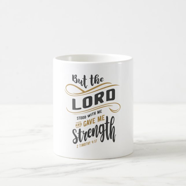 Göttliche Stärke - 2 Timothy 4:17 Christliches Des Kaffeetasse (Mittel)