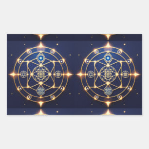 Göttliche Strahlkraft – 5: Illuminierte universell Rechteckiger Aufkleber