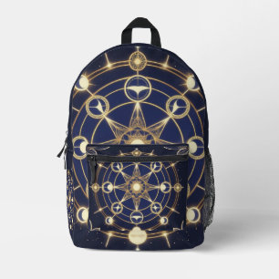 Göttliche Strahlkraft – Goldenes Mandala des Erwac Bedruckter Rucksack