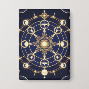 Göttliche Strahlkraft – Goldenes Mandala des Erwac Button
